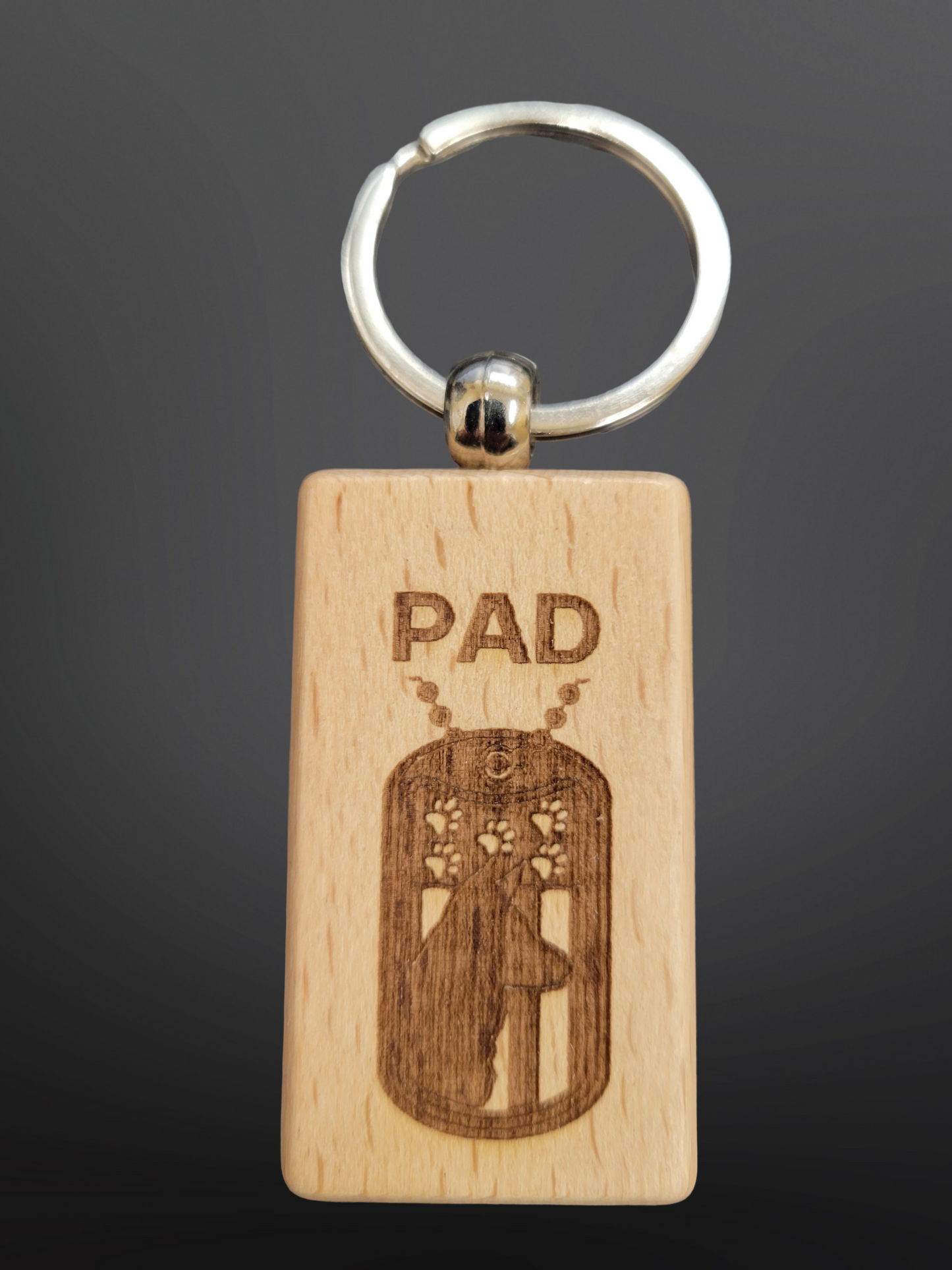 AB Keychain - Wooden