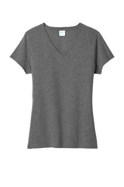 Women's SS V-Neck Tee - Heather