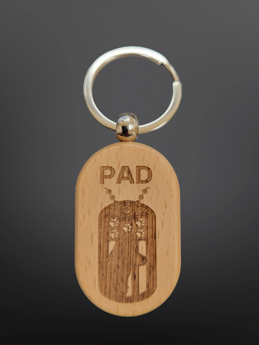 AB Keychain - Wooden