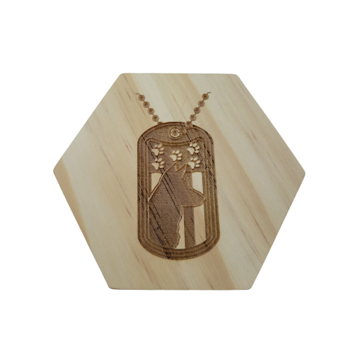 Custom Wood PAD Logo Coasters