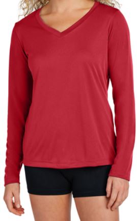 LST353LS Sport-Tek® Women's Long Sleeve PosiCharge® Competitor™ V-Neck Tee